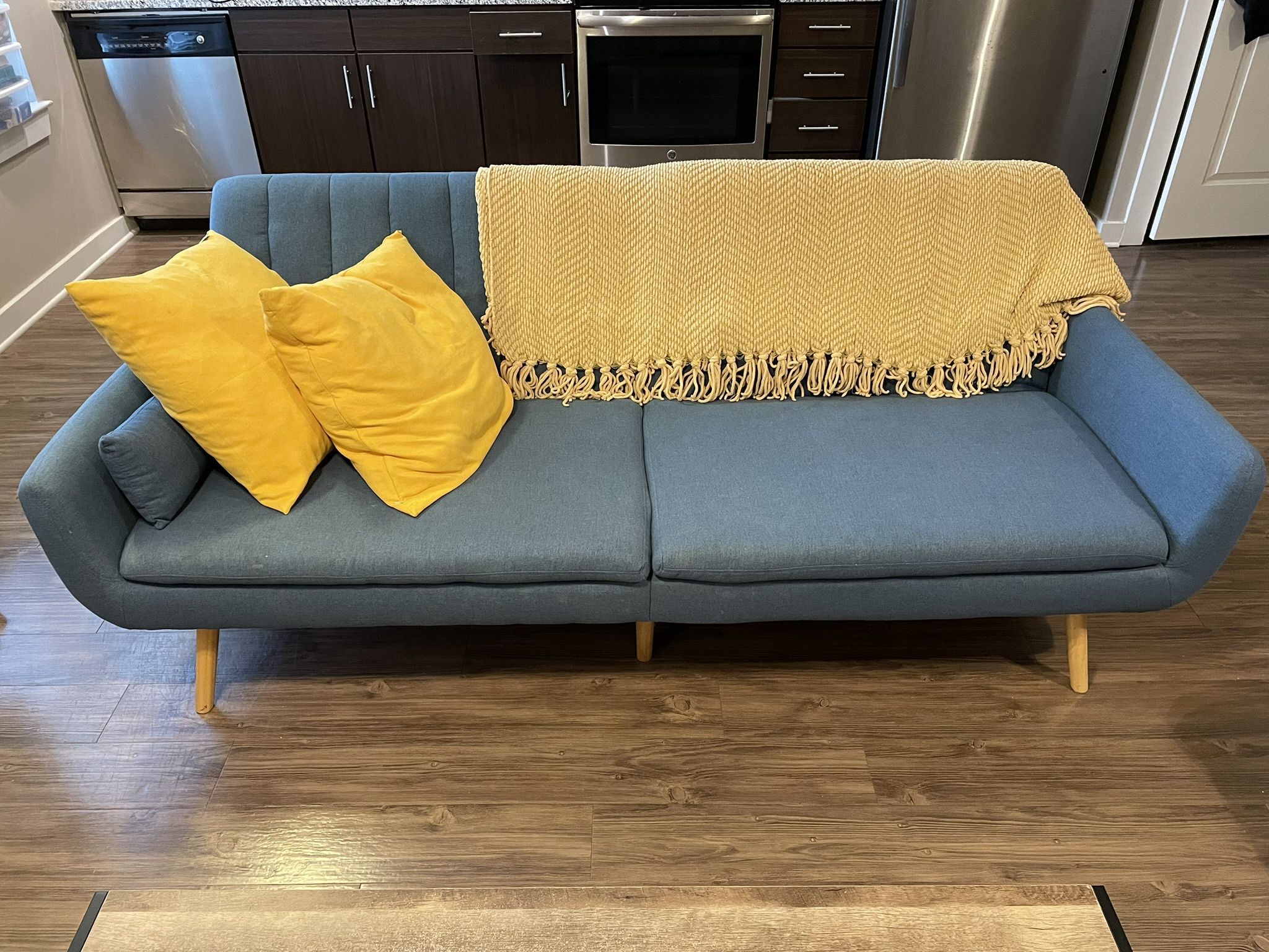 Couch with blanket and pillows (Queen size) - MOVING OUT SALE