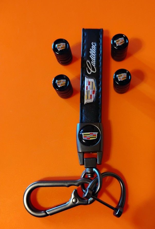 Cadillac Keychain and Valve Caps