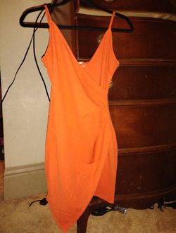 Size Small Orange Wrap Dress
