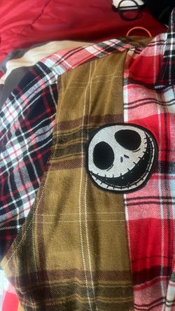 Nightmare Before Christmas Plaid Flannel Shirt