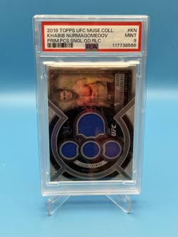 Khabib Nurmagomedov 2018 Topps UFC Museum Collection Quad Relic 21/50 - PSA 9