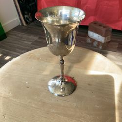 Silver Plated Wine Glass Goblet. $20