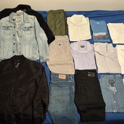 Adidas, American Eagle assorted clothes 