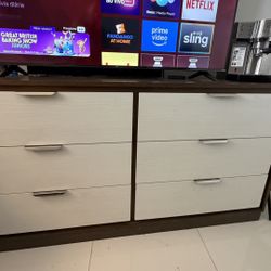 TCL 55" smart TV + dresser + coffee maker and chair for $300