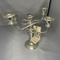 Antique Silver Plated Candelabra 