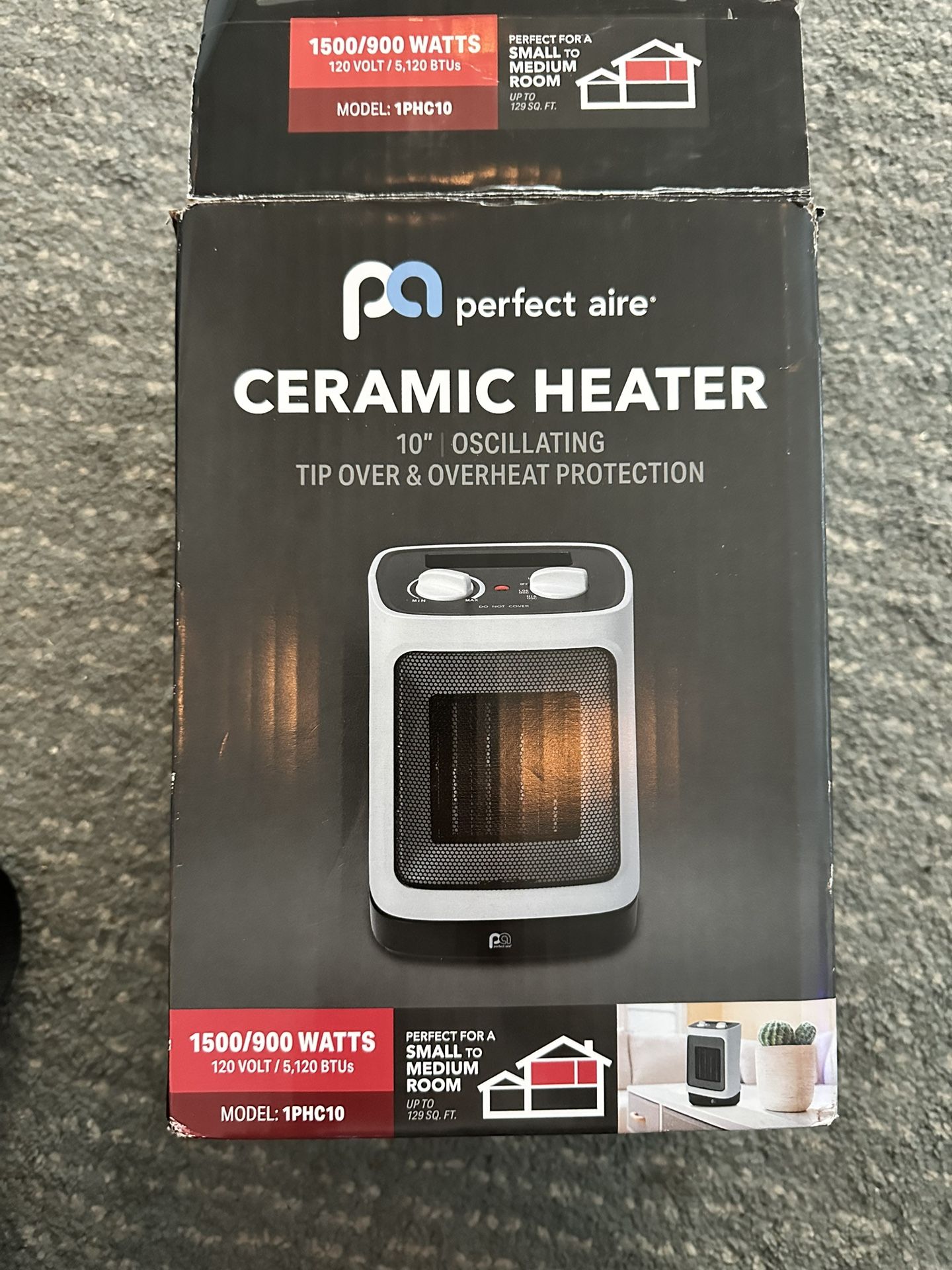 10” Oscillating Ceramic Heater