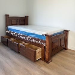 Twin Bed And Mattress With Drawers 