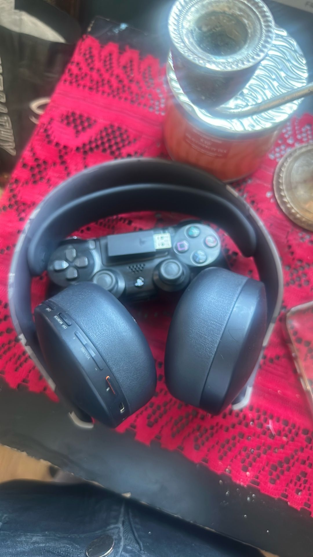 PS4 Controller And Blue Tooth Headphones
