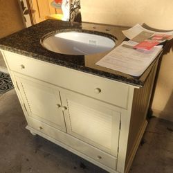 New In Boxs Bathroom Vanity Cabinet And Granite Top 