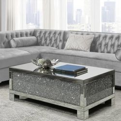 SILVER Colored Sectional - Coffee Table For Sale