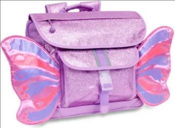 Bixbee Kids Backpack, Sparkalicious Purple, Butterfly, Bookbag, NEW