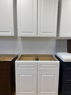 White Dood Cabinets