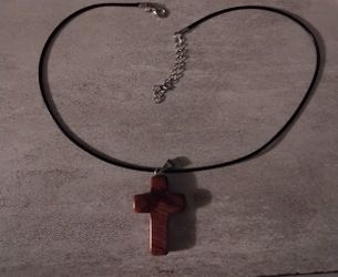 Agate Cross Shaped Necklace 