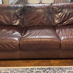 Oversized Leather Sofa: Needs To Move Quickly! 