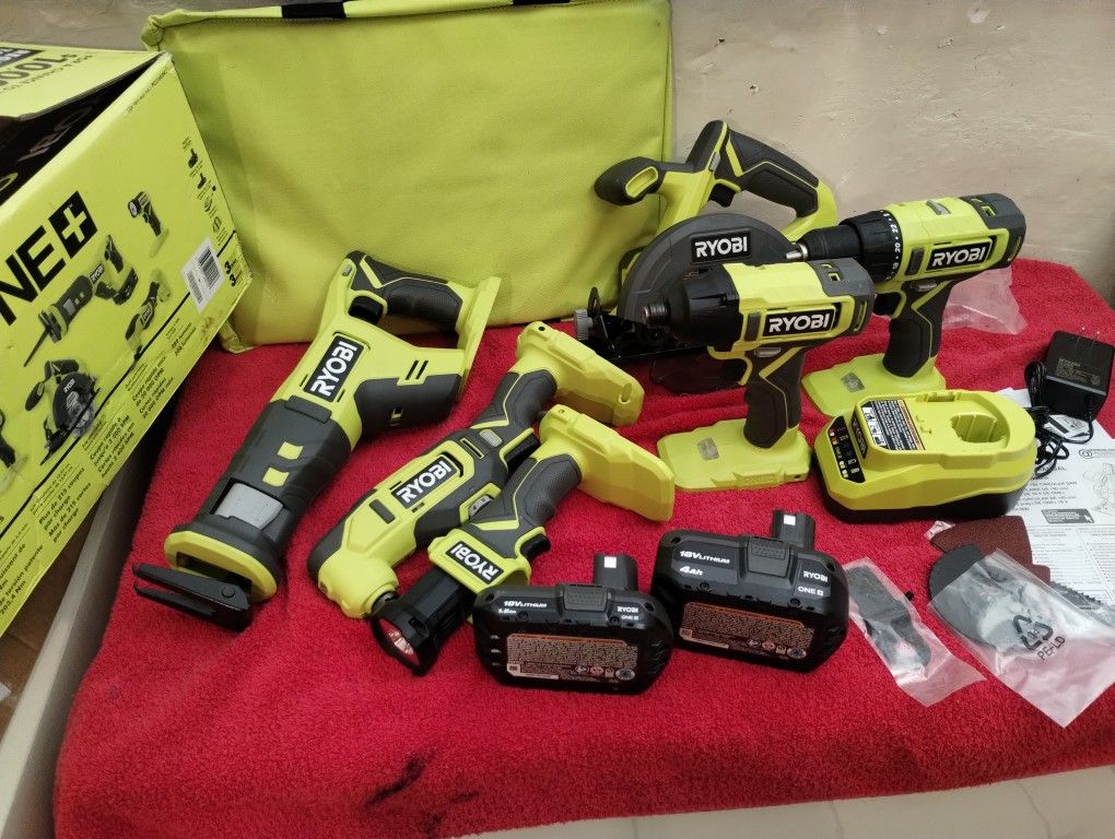 18 Volt Ryobi 6 Tools Combo Kit $$200 Fijo