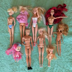13 Barbie Dolls, Barbie Toy Car and more Toys