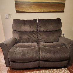 La-Z-Boy Gray soft fabric couch 