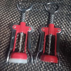 Wine Cork Openers (2) Red