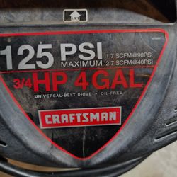 Craftsman 4 Gal Compressor (For Parts)