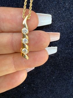 ✨ Authentic SIRENA 14K Gold 1/2 CTW Diamond Pendant & Chain ✨