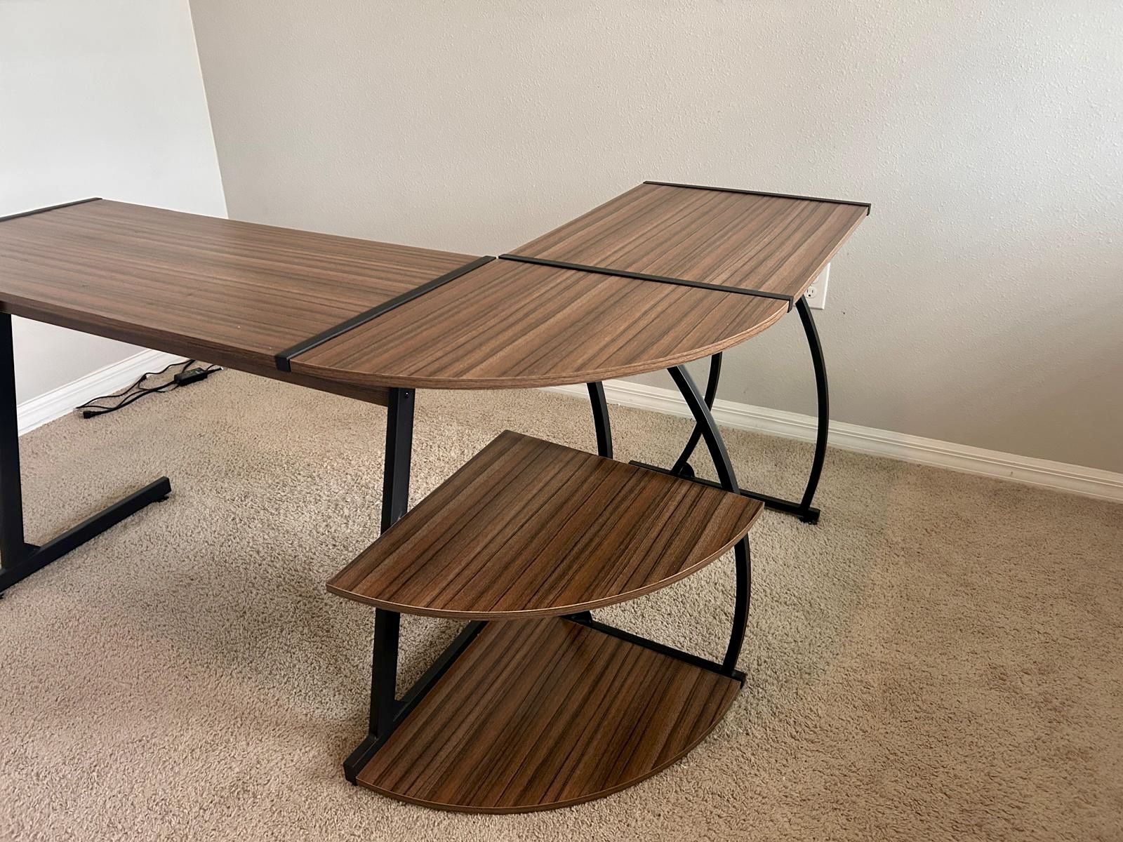 Wood L-Shaped Desk- NEW