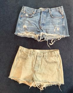 2 pairs ladies Jean shorts-size 16