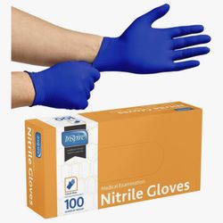 Cobalt Blue Nitrile Disposable Gloves | 4.5 Nitrile Safety Medical Exam Cooking Cleaning Disposable Gloves Medium