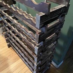 64 bottle wooden wine rack