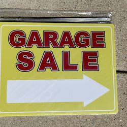 5 Garage Sale Signs w/stakes