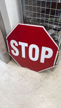 Heavy Metal STOP Signs Have two 