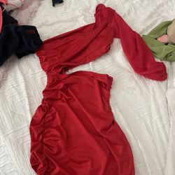 red cut out dress from lucy in the sky