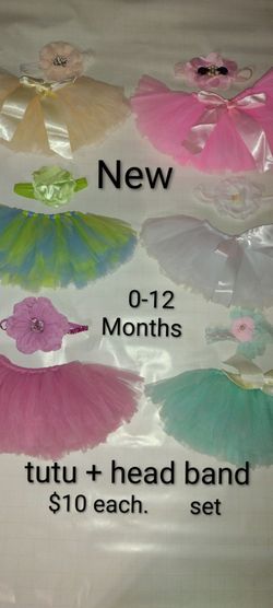 Photo/party, baby girl tutu+ head band, $10 each set
