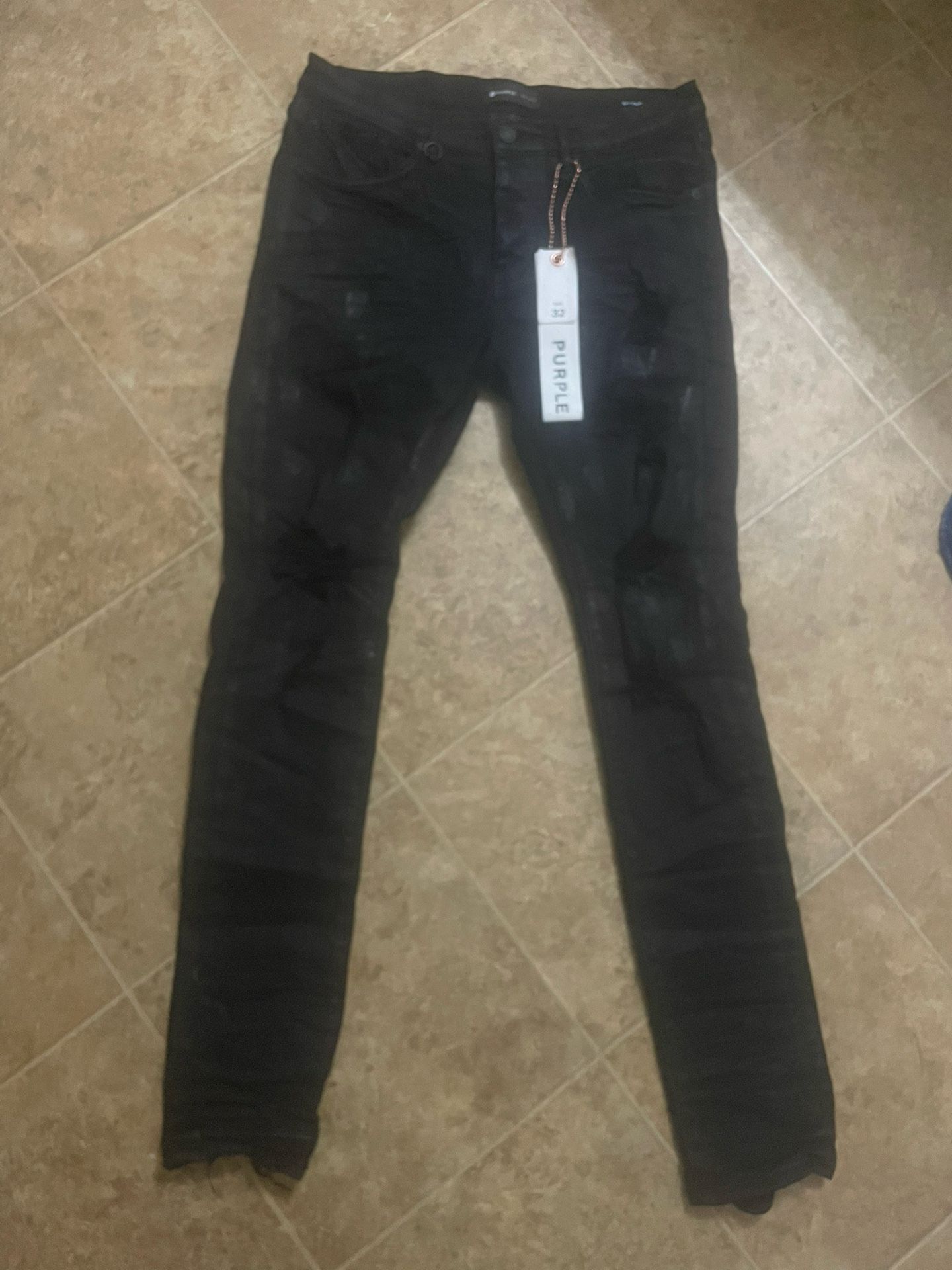 black purple jeans