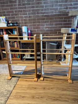 Pair of Wooden CD/DVD Media Storage Racks