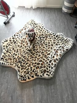 PupRug by Paw - Animal Print Memory Foam Dog Bed - Cheetah Faux Print