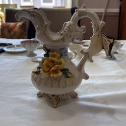 Authentic Italian Ceramic Pitcher Vase
