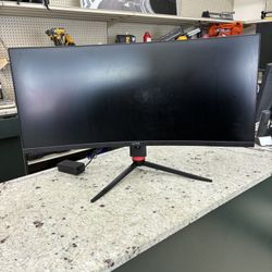 34'' Curved Ultrawide Gaming Monitor, 21:9, 3440x1440p 165Hz 1ms, 1500R Curved Monitor, Freesync G-sync, Picture by Picture,PIP, Height/Tilt/Swivel/Pi