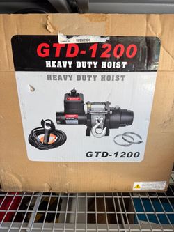 NEW GTD-1200 12V 1,200lb DC HOIST