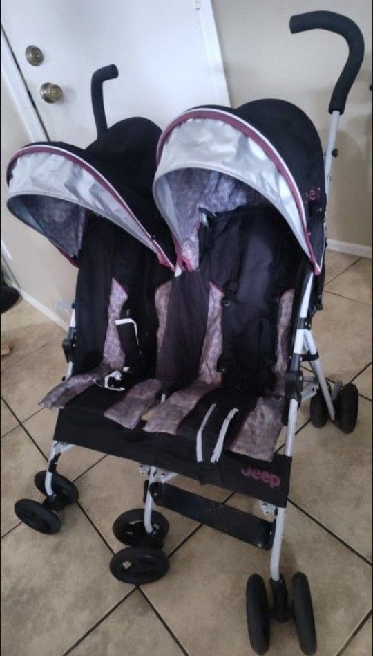 Foldable Jeep Double Stroller