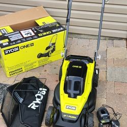 RYOBI
ONE+ 18V 13 in. Cordless Battery Walk Behind Push Lawn Mower with 4.0 Ah Battery and Charger