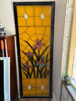 Stained glass art door panel