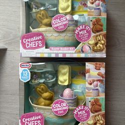 Little Tikes Creative Chefs Easter Basket Kit with12 Accessories, Pretend Play 