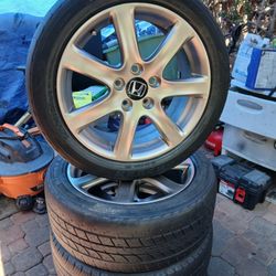 Juego De Rines Para Honda CRV Accord Civic Yantas Buenas Medida 17