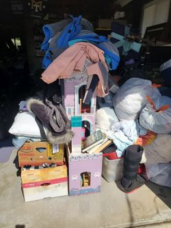 Clothes,  shoes,  books, soccer cleats, other stuff.