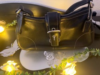 Coach Black Leather Shoulder Bag