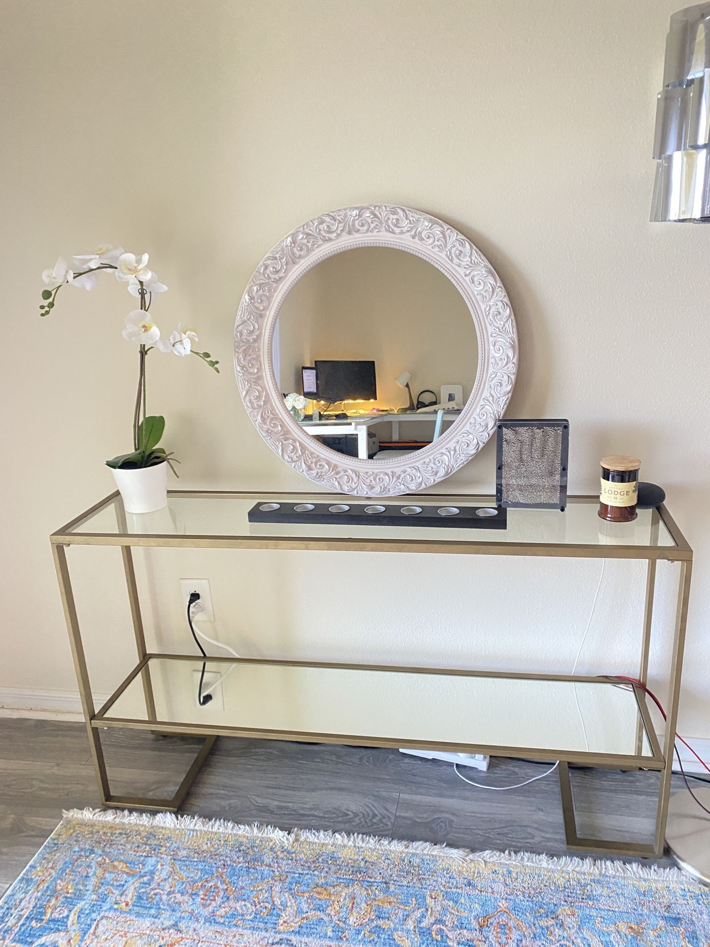 Mirror With Pink Frame