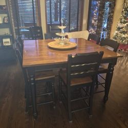 Bar Height Dinning Table Plus 8 Chairs