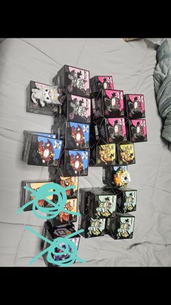 Mcdonalds hello kitty x godzilla figurines