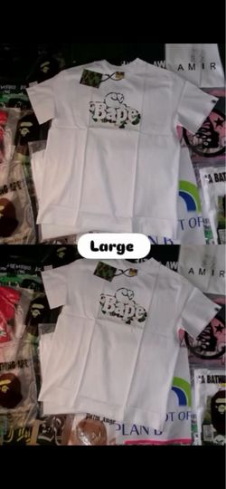 White bape tee size large