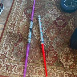 Two Dual Lightsabers 